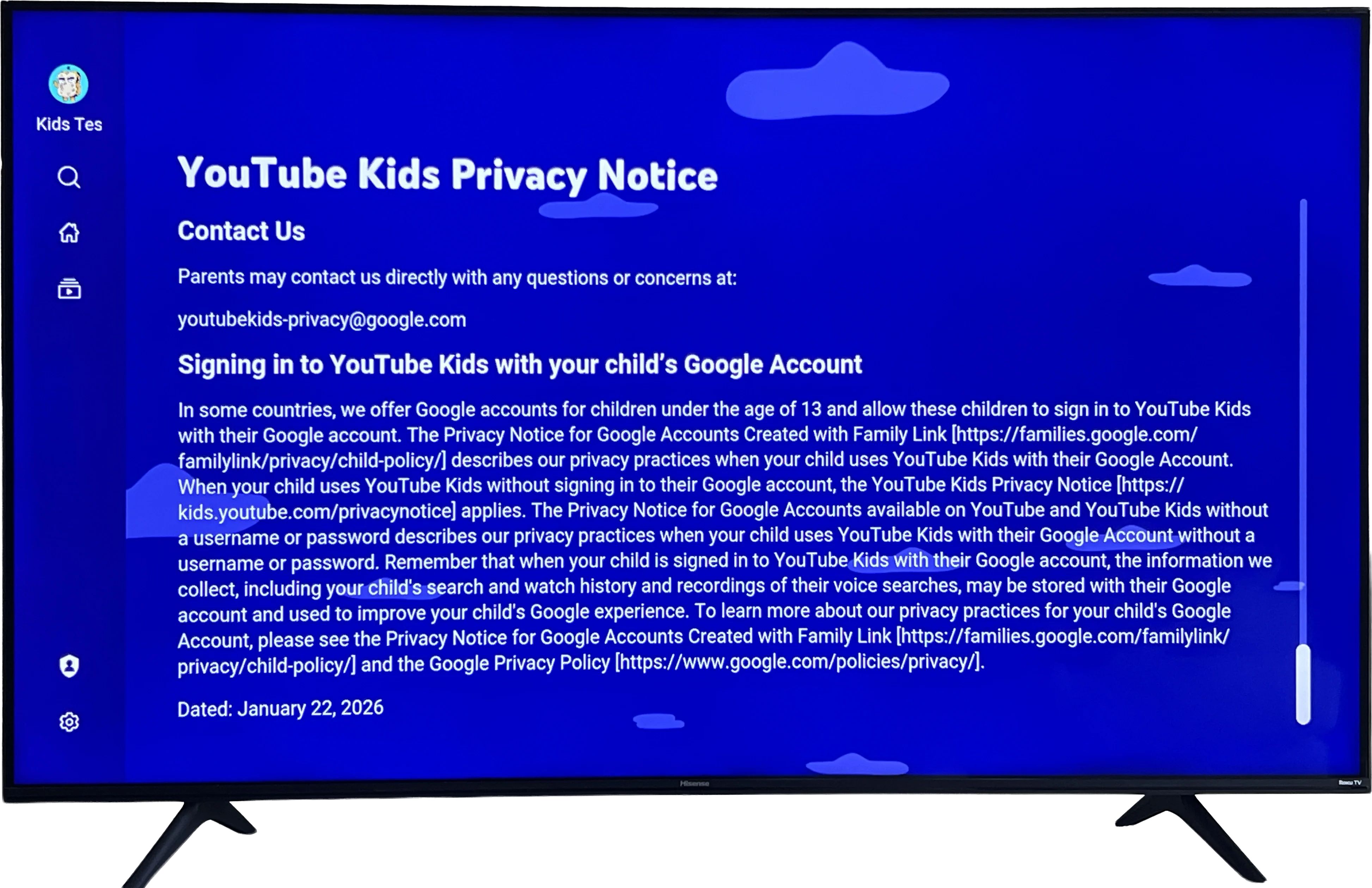 YouTube Kids — exploring press and hold for long-form content